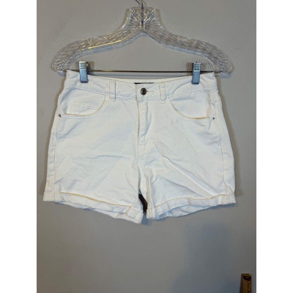 Vero Moda Womens Denim Shorts High Rise White Size S